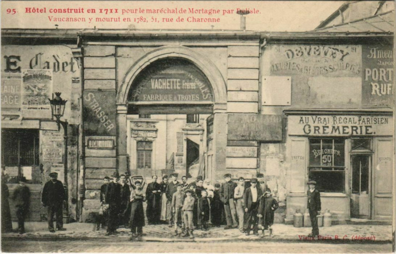 Carte postale ancienne Paris 11e 51, rue de Charonne Hotel à Paris 11e