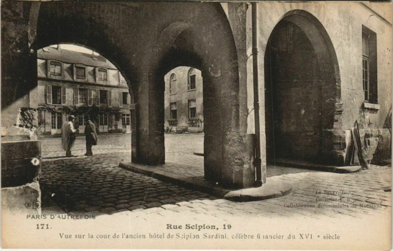 Carte postale ancienne Paris 5e 19, rue Scipion hotel de Scipion Sardini à Paris 5e