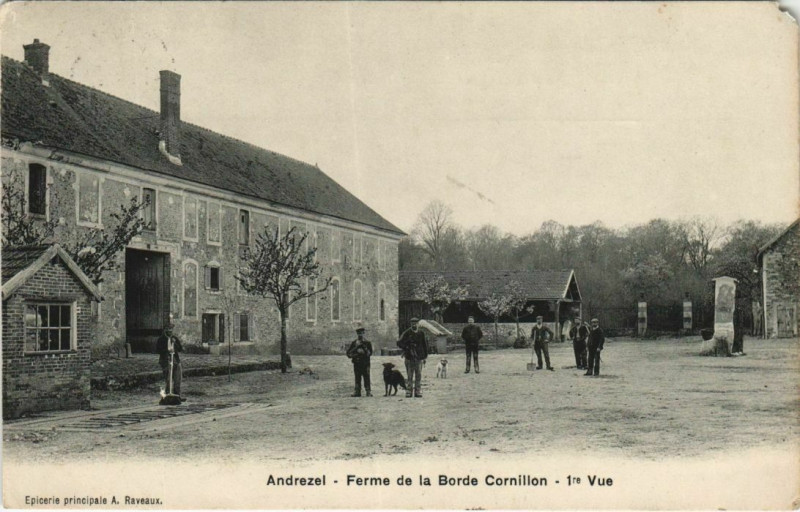 Carte postale ancienne Andrezel Ferme de la Borde Cornillon 1re vue à Andrezel