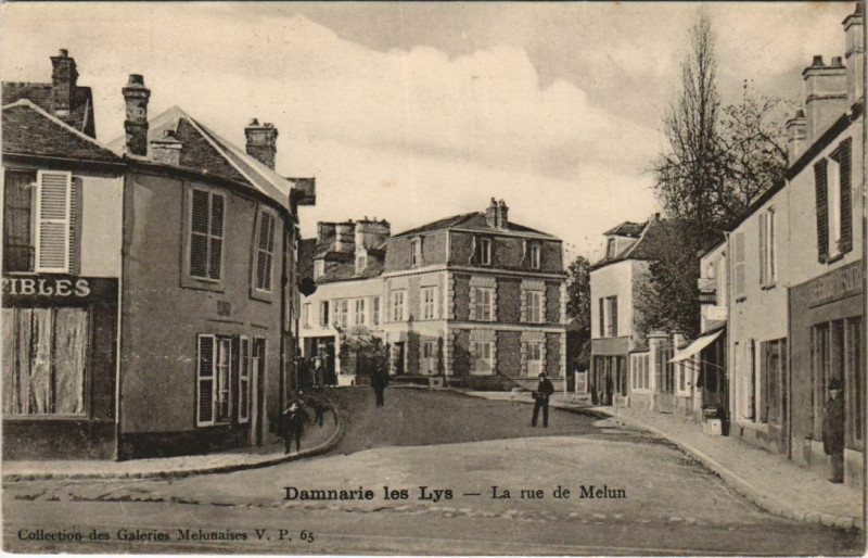 Carte postale ancienne Dammarie-Les-Lys Rue de Melun à Dammarie-les-Lys