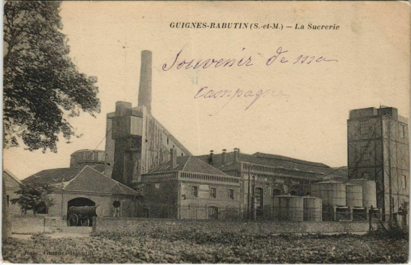 Carte postale ancienne Guignes-Rabutin La Sucrerie à Guignes