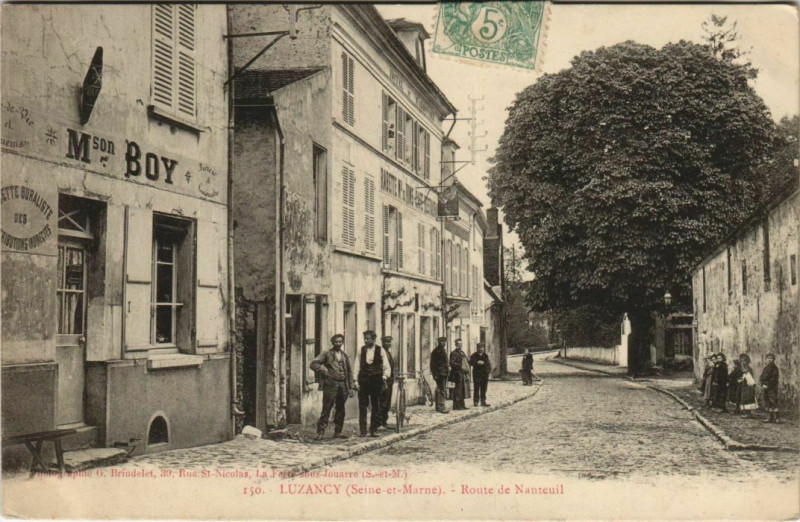 Carte postale ancienne Luzancy Route de nanteuil à Luzancy