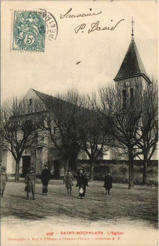 Carte postale ancienne Saint-Soupplets Eglise à Saint-Soupplets