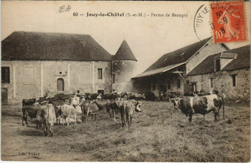 Carte postale ancienne Jouy-Le-Chatel Ferme de Beaupré