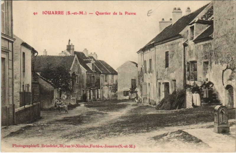 Carte postale ancienne Jouarre Quartier de la Pierre à Jouarre
