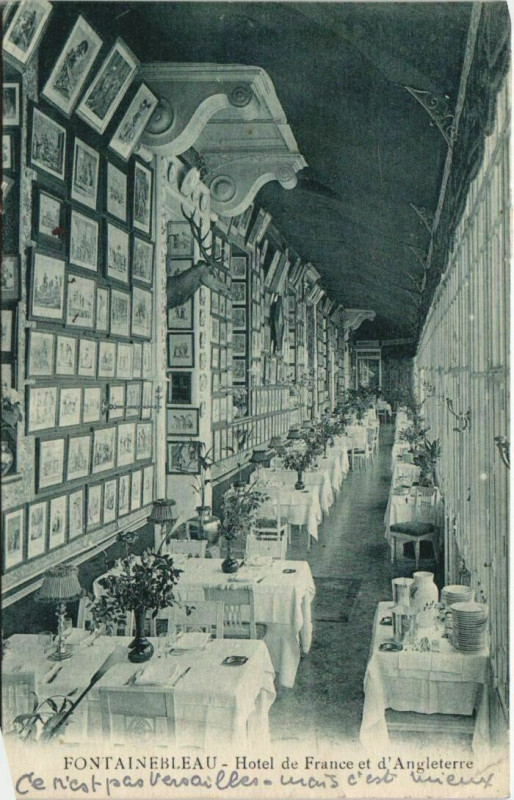 Carte postale ancienne Fontainebleau hotel de France et d'Angleterre à Fontainebleau