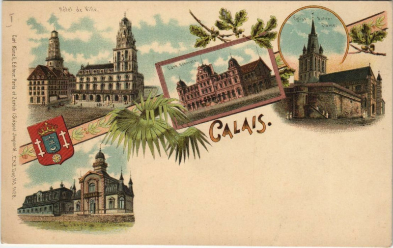 Carte postale ancienne Calais Litho à Calais