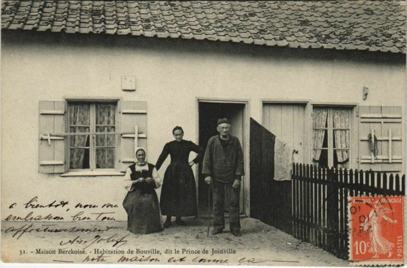 Carte postale ancienne Habitation de Bouville Prince de Joinville maison Berckoise à Berck