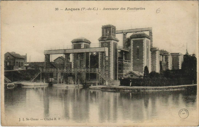 Carte postale ancienne Arques Ascenseur des Fontinettes à Arques