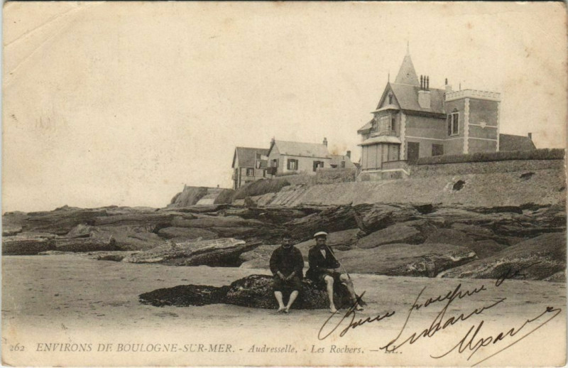 Carte postale ancienne Audresselle Les Rochers