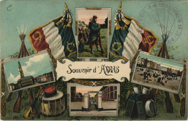 Carte postale ancienne Arras Souvenir à Arras