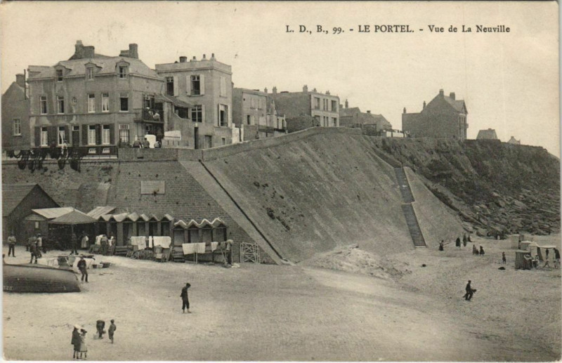 Carte postale ancienne Le Portel Vue de la Neuville au Portel