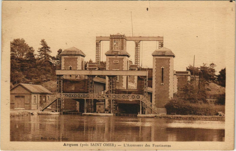 Carte postale ancienne Arques Ascenseur des Fontinettes à Arques