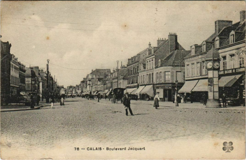 Carte postale ancienne Calais Boulevard Jacquart à Acq