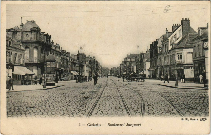Carte postale ancienne Calais Boulevard Jacquart à Acq
