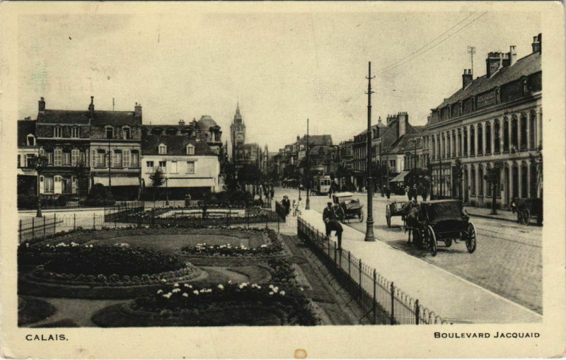 Carte postale ancienne Calais Boulevard Jacquart à Acq
