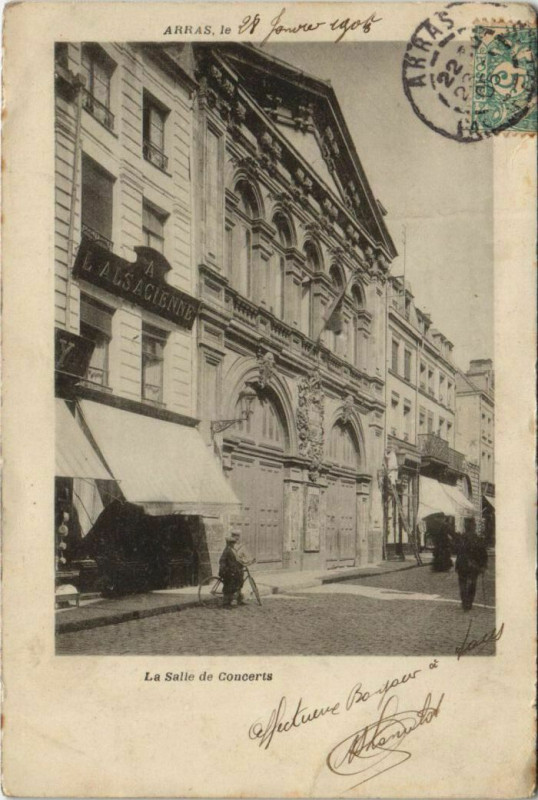 Carte postale ancienne Arras Salle de Concerts à Arras
