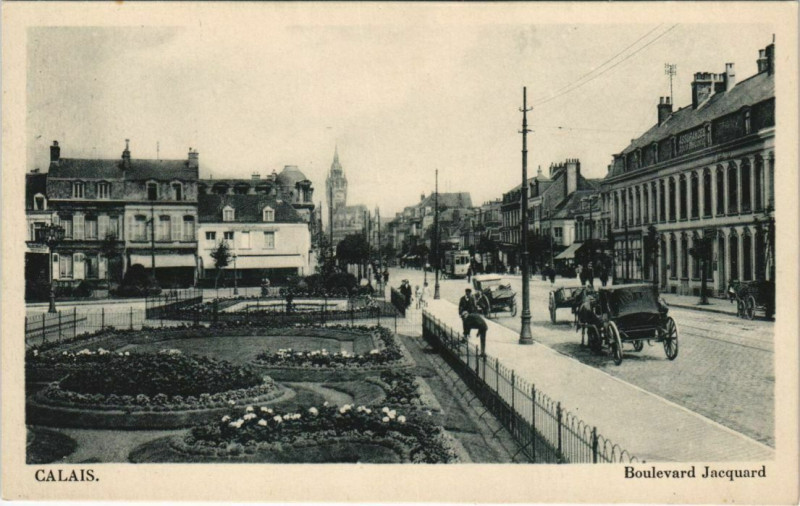 Carte postale ancienne Calais Boulevard Jacquart à Acq