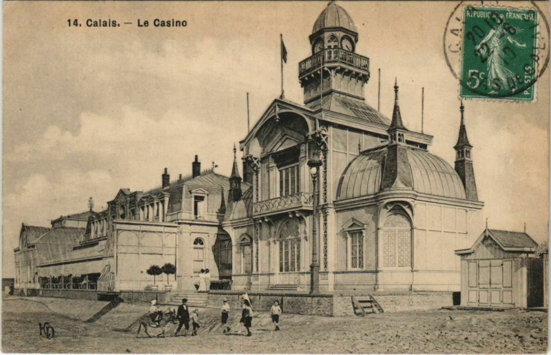 Carte postale ancienne Calais Le Casino à Calais