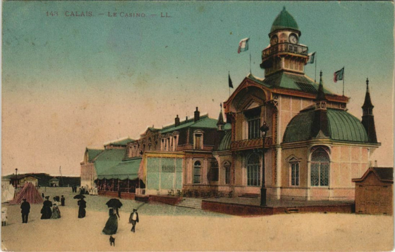 Carte postale ancienne Calais Le Casino à Calais