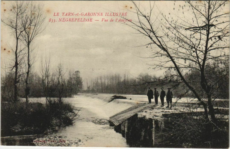 Carte postale ancienne Negrepelisse Vue de l'Aveyron