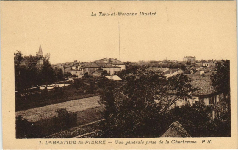 Carte postale ancienne Labastide-Saint-Pierre Vue générale à Labastide-Saint-Pierre