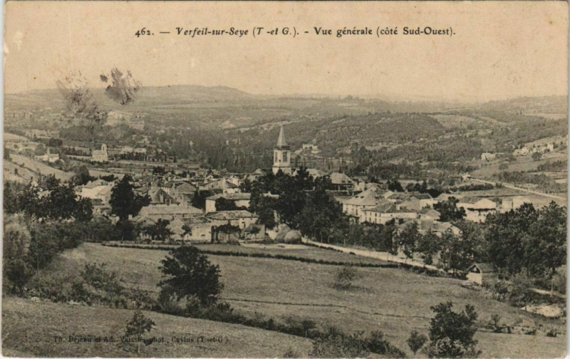 Carte postale ancienne Verfeil-Sur-Seye Vue générale à Verfeil