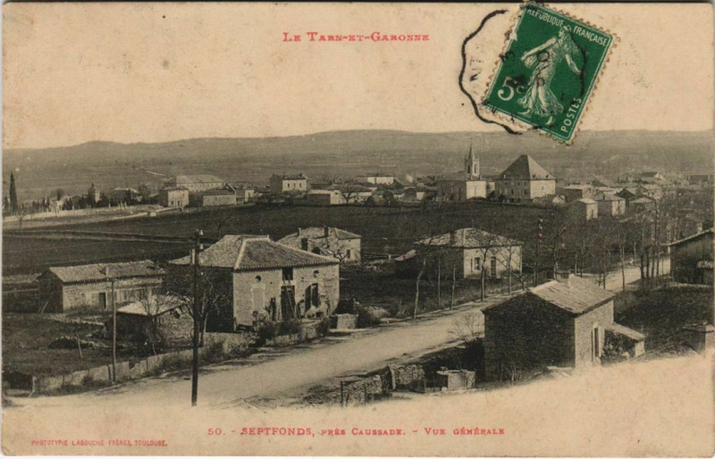 Carte postale ancienne Sept-Fonds Vue générale