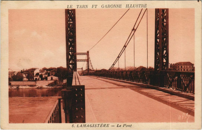 Carte postale ancienne Lamagistere Le Pont