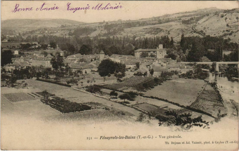 Carte postale ancienne Fenayrols-Les-Bains Vue générale