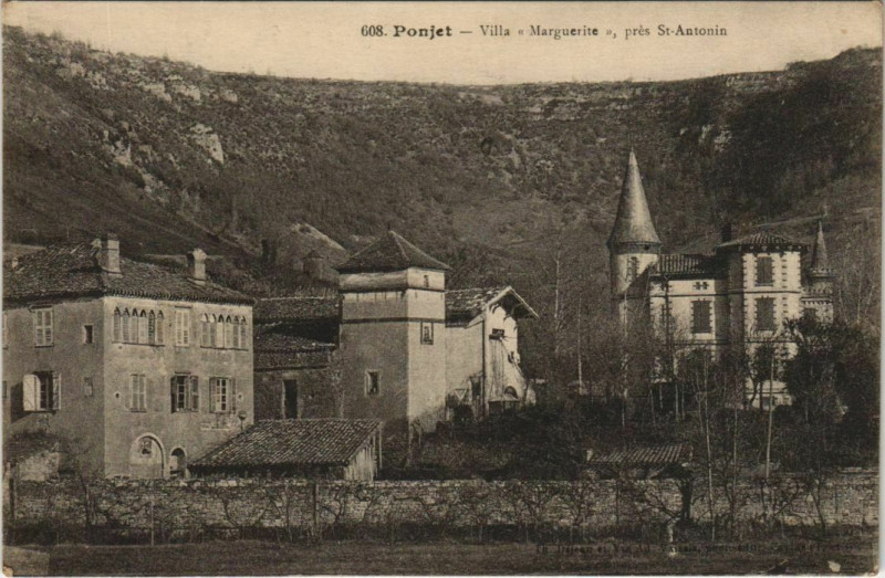 Carte postale ancienne Ponjet villa Marguerite