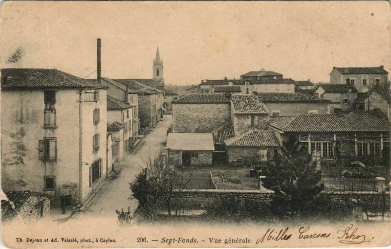 Carte postale ancienne Sept-Fonds Vue générale