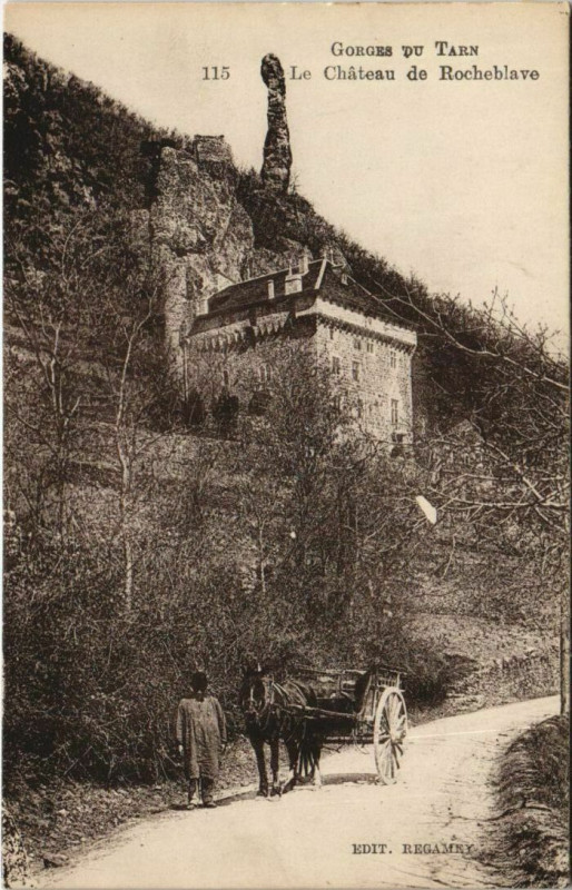 Carte postale ancienne Gorges du Tarn Le Chateau de Rocheblave