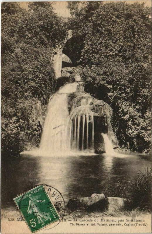 Carte postale ancienne La Cascade du martinet