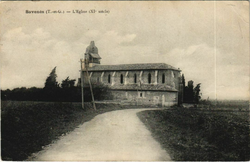 Carte postale ancienne Savenes Eglise