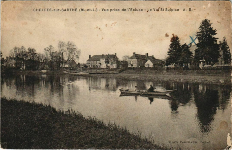 Carte postale ancienne Cheffes-Sur-Sarthe Val Saint-Sulpice à Cheffes