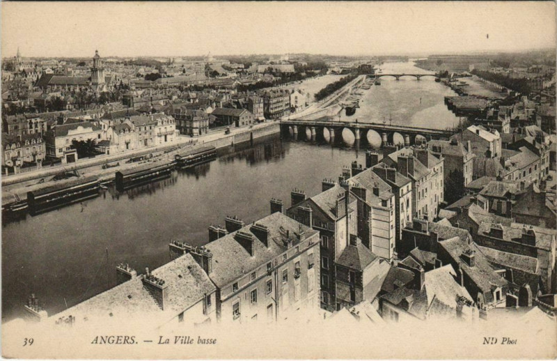 Carte postale ancienne Angers La Ville basse à Angers