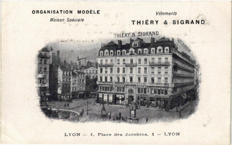 Carte postale ancienne Lyon - Place des Jacobins à Lyon