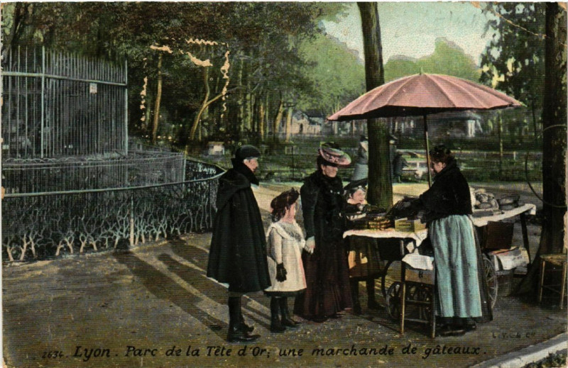 Carte postale ancienne Lyon - Parc de la Tete d'Or à Lyon