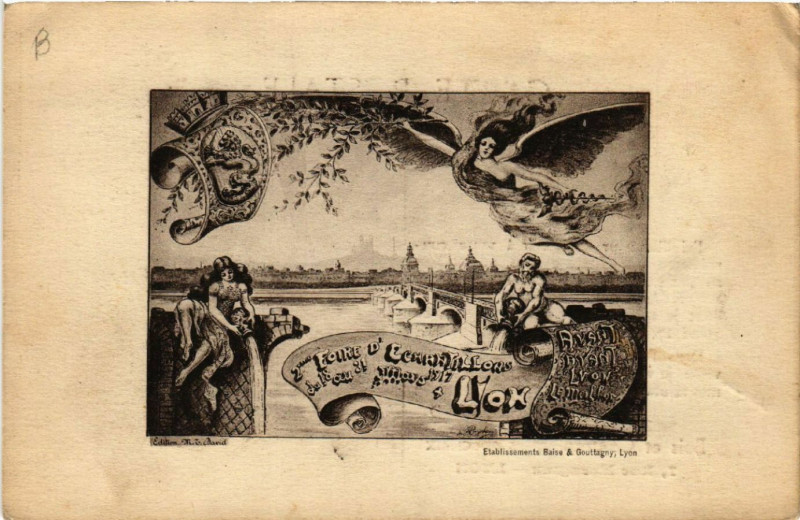 Carte postale ancienne Lyon - Etabl. Baise à Lyon