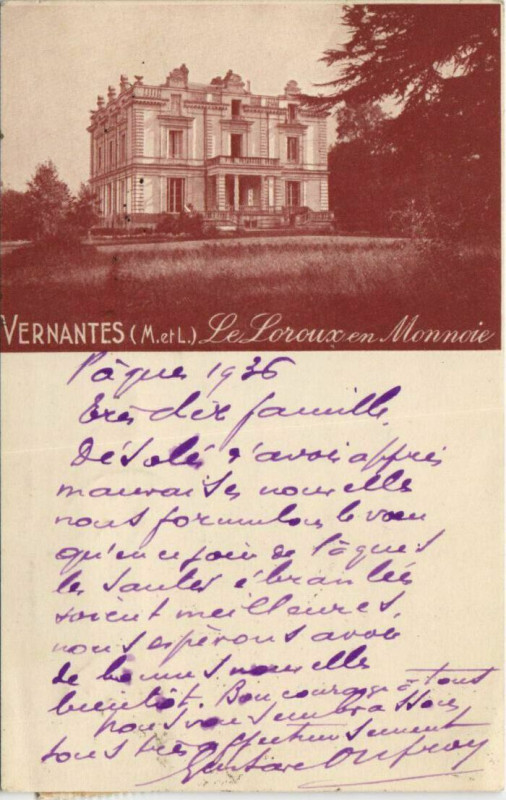 Carte postale ancienne Vernantes Le Lorous en monnoie à Vernantes