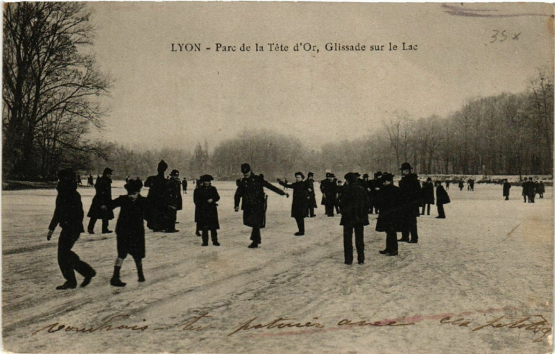 Carte postale ancienne Lyon - Parc de la Tete d'Or à Lyon