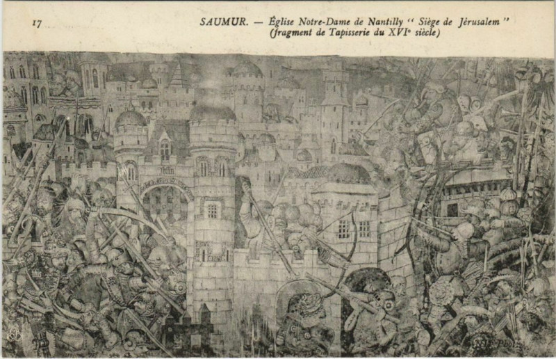 Carte postale ancienne Saumur Eglise de N.-D. De Nantilly Tapiserie à Saumur