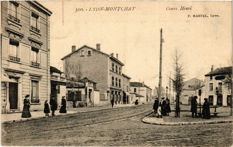 Carte postale ancienne Lyon-Montchat - Cours Henri à Lyon 3e Arrondissement