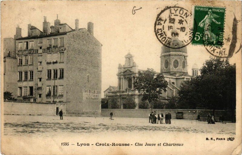 Carte postale ancienne Lyon - Croix-Rousse - Clos Jove et Chartreaux à Lyon