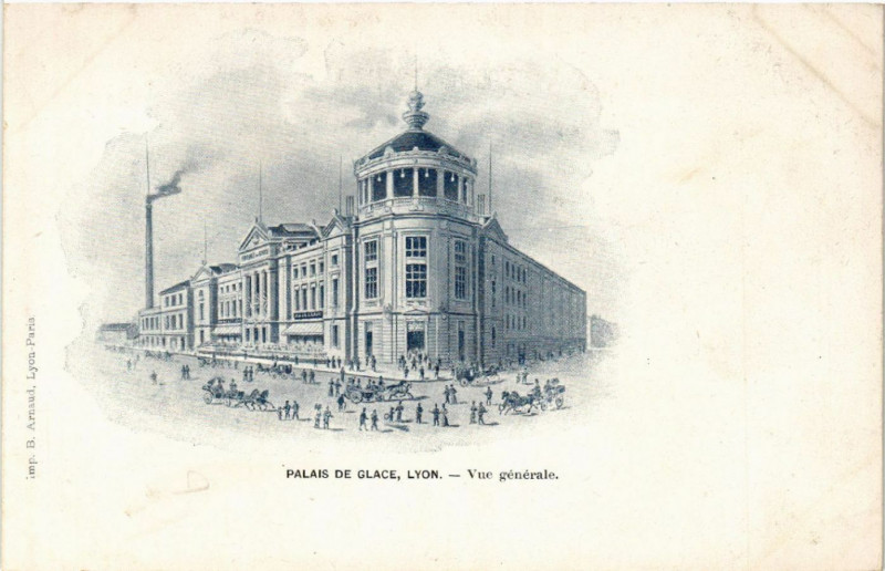 Carte postale ancienne Place de Glace - Lyon - Vue générale à Lyon