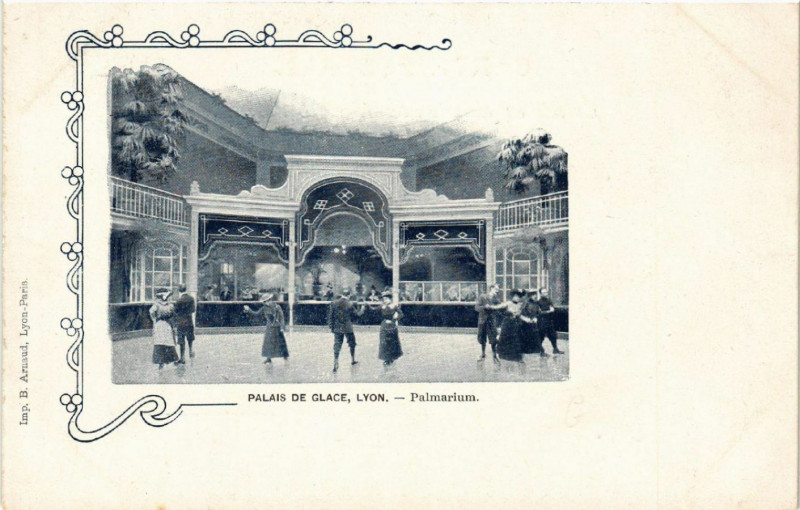 Carte postale ancienne Place de Glace - Lyon - Palmarium à Lyon