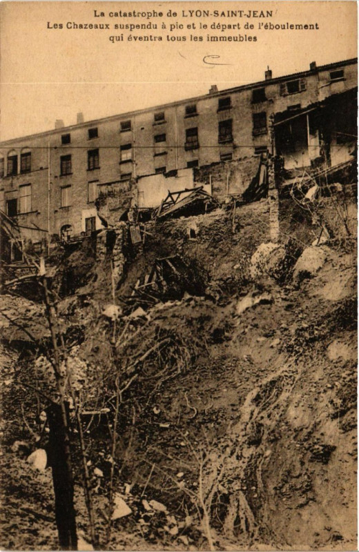 Carte postale ancienne La catastrophe de Lyon Saint-Jean à Lyon
