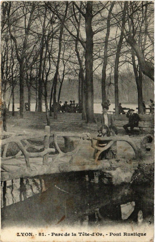Carte postale ancienne Lyon - Parc de la Tete-d'Or à Lyon