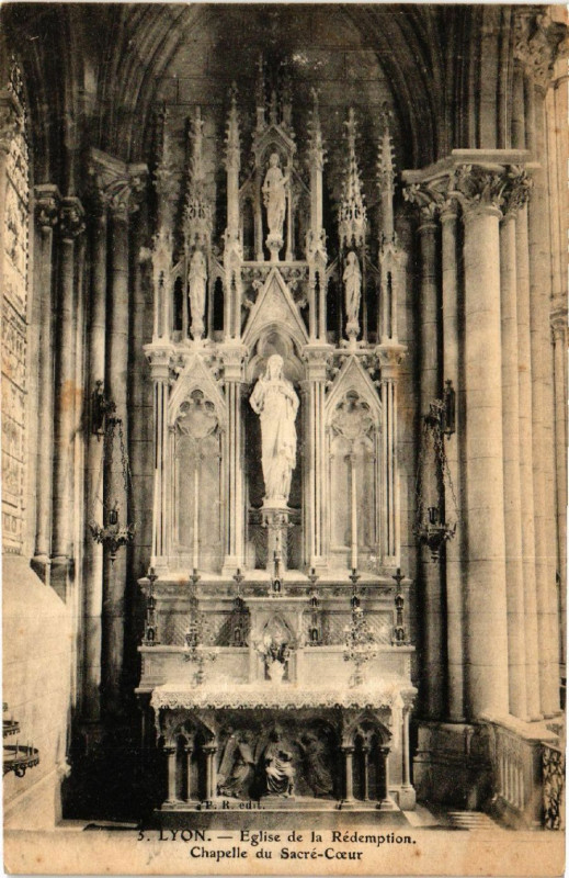 Carte postale ancienne Lyon - Eglise de la Redemption à Lyon